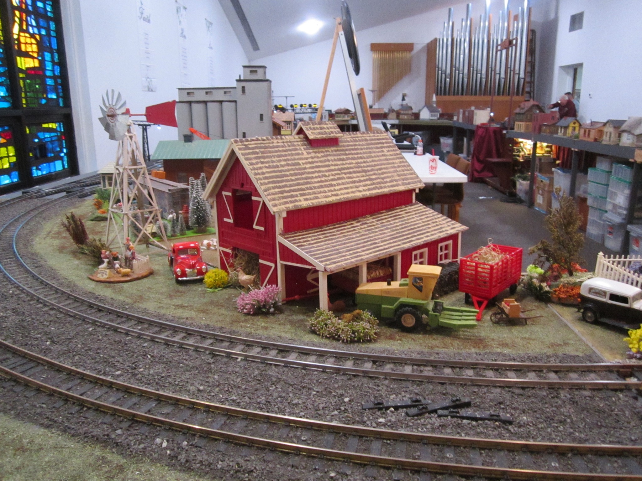 Red barn farm scene