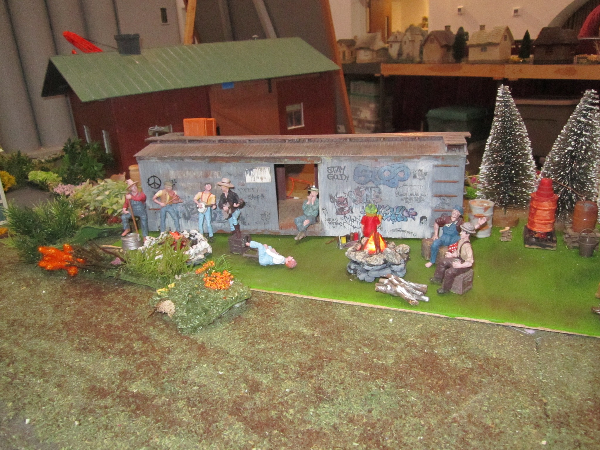 Hobo camp scene